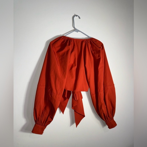 Aje. Knot Front Cropped Blouse - Picture 4 of 7